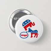 Teabagger republikanische Demokrat Button (Vorne & Hinten)