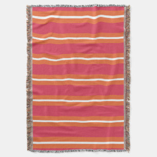 Teaberry- und Mandarin-Streifen Decke