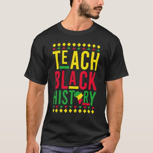 Teach Black History Month Afro African Pride Boys  T-Shirt (Vorderseite)