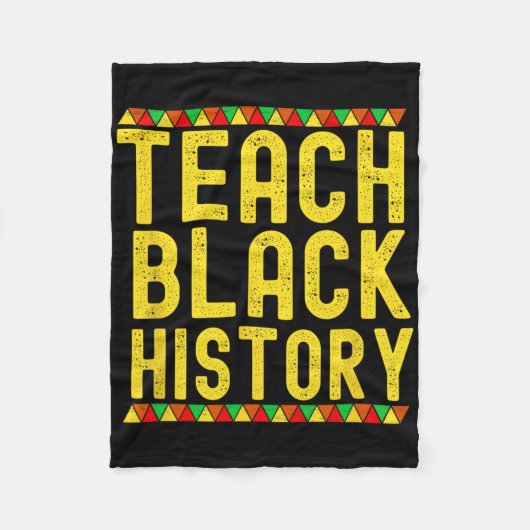 Teach Black History Teacher Black History Month  Fleecedecke (Vorderseite)