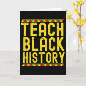 Teach Black History Teacher Black History Month  Karte (Gelbe Blume)