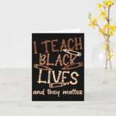 Teach Black Lives Monte Heritage Karte (Gelbe Blume)