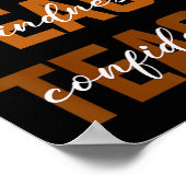 Teach Compion Kindness Black History Melanin Afro  Poster (Ecke)