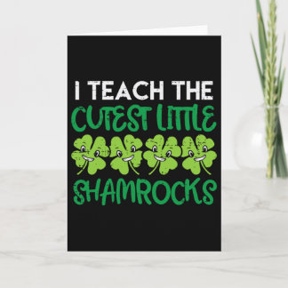 Teach Cutest Little Shamrocks Clover St Patricks D Karte