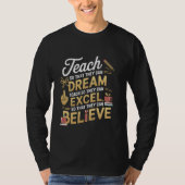 Teach, damit sie träumen Excel glauben Schwarzen H T-Shirt (Vorderseite)