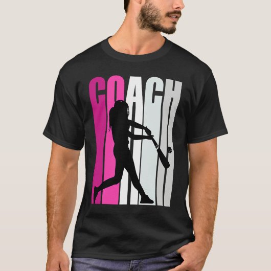 Teach Female Baseballteacher Master Coach Softball T-Shirt (Vorderseite)