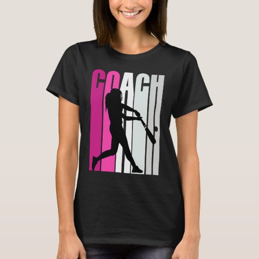 Teach Female Baseballteacher Master Coach Softball T-Shirt (Vorderseite)