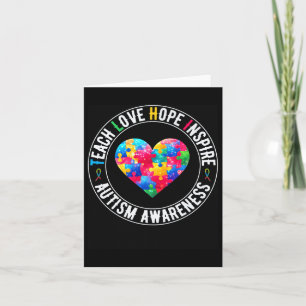 Teach Hope Liebe Inspirierte Autismus Awareness Su Karte