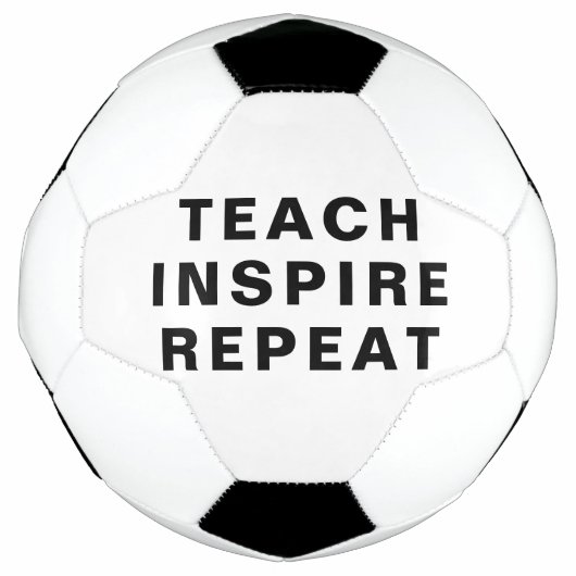 Teach Inspire Repeat Motivational Design Fußball (Vorderseite)