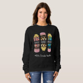 Teach Inspirier Liebe Stift Leopard Niedlich 8. Kl Sweatshirt (Vorne ganz)