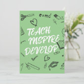 TEACH INSPIRIERE ENTWICKELOP Lehrerkarte Dankeskarte (Stehend Vorderseite)