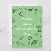 TEACH INSPIRIERE ENTWICKELOP Lehrerkarte Dankeskarte (Rückseite)