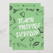 TEACH INSPIRIERE ENTWICKELOP Lehrerkarte Dankeskarte (Vorne/Hinten)