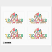 Teach ・ Liebe ・ Inspirier - Eine Feier des Erziehe Rechteckiger Aufkleber (Blatt)