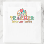 Teach ・ Liebe ・ Inspirier - Eine Feier des Erziehe Rechteckiger Aufkleber (Tasche)