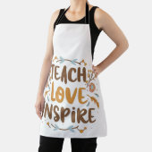 Teach, Liebe, Inspirier Geschenktypografie Schürze (InSitu)