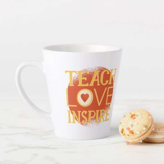 Teach Liebe Inspirier - LEHRERIN QUOTE REDEWENDUNG Milchtasse (Beispiel)