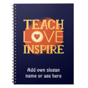 Teach Liebe Inspirier - LEHRERIN QUOTE REDEWENDUNG Notizblock