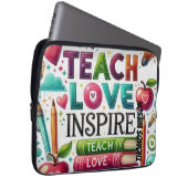 TEACH-LIEBE INSPIRIERE FARBE VOLLSTÄNDIGE DISIGNEl Laptopschutzhülle (Vorne Rechts)