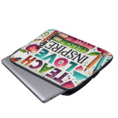 TEACH-LIEBE INSPIRIERE FARBE VOLLSTÄNDIGE DISIGNEl Laptopschutzhülle (Vorne Knopf)