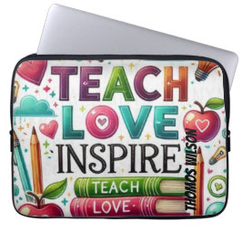 TEACH-LIEBE INSPIRIERE FARBE VOLLSTÄNDIGE DISIGNEl Laptopschutzhülle