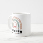 Teach-Liebe Inspiriere Retro-Design Kaffeetasse (Vorderseite Links)