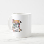 Teach-Liebe Inspiriere Retro-Design Kaffeetasse (Vorderseite Links)