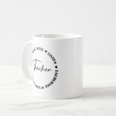 Teach Liebe Inspiriert Hören Ermutigen Sie Lehrerg Kaffeetasse (Vorderseite Links)