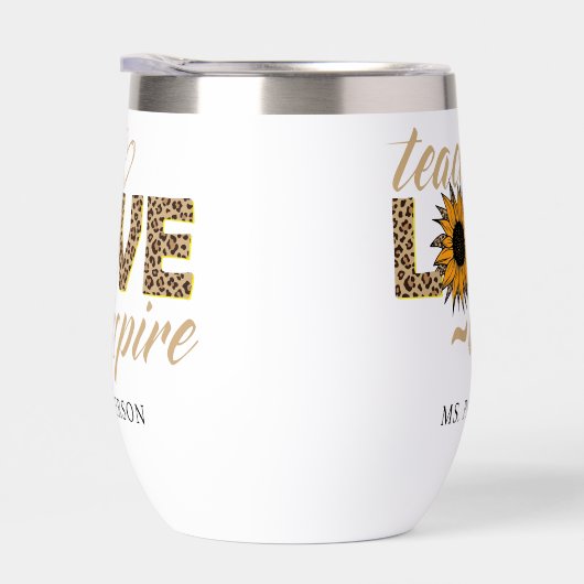 Teach Liebe Inspiriert Lehrer Sonnenblume Moderner (Rechts)