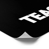 Teach Liebe Inspirierte Funny Teacher Hand Paint Poster (Ecke)