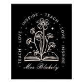Teach Liebe inspirierte Hexenlehrer personalisiert Poster (Vorderseite)