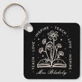 Teach Liebe inspirierte Hexenlehrer personalisiert Schlüsselanhänger (Vorderseite)
