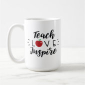 Teach Liebe Inspirierte Kaffee Tasse (Links)