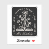 Teach Liebe inspirierte witzige Lehrer Ästhetik Aufkleber (Blatt)