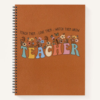 Teach Love Grow – Personalized Teacher Notebook Notizblock