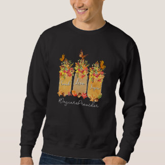 Teach Love Inspire Daycare Provider Fall Autumn Tr Sweatshirt