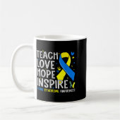 Teach love inspire down syndrome awareness boy gir kaffeetasse (Links)