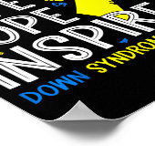 Teach love inspire down syndrome awareness boy gir poster (Ecke)