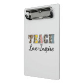 Teach, Love, Inspire Mini Klemmbrett (Gewinkelt2)