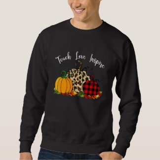 Teach Love Inspire Rainbow Fall Prek Kinder Teache Sweatshirt