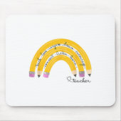 Teach Love Inspire Rainbow Pencil Teacher Ck To Sc Mousepad (Vorne)