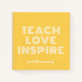 Teach Love Inspire Teacher Appreciation Day Notizblock (Vorderseite)