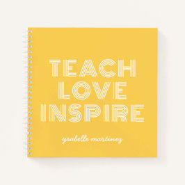 Teach Love Inspire Teacher Appreciation Day Notizblock