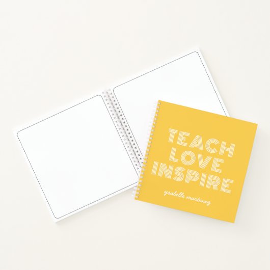 Teach Love Inspire Teacher Appreciation Day Notizblock (Innenseite)