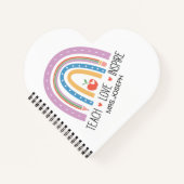 Teach Love Inspire Teacher  Notizblock (Vorderseite)