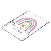 Teach Love Inspire Teacher  Notizblock (Linke Seite)