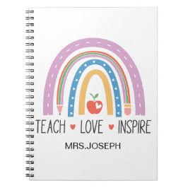 Teach Love Inspire Teacher  Notizblock