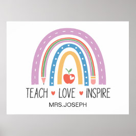 Teach Love Inspire Teacher  Poster