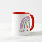 Teach Love Inspire Teacher  Tasse (VorderseiteRechts)