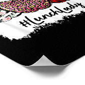 Teach Love Insre Lunch Lady Leopard Red Plain Poster (Ecke)